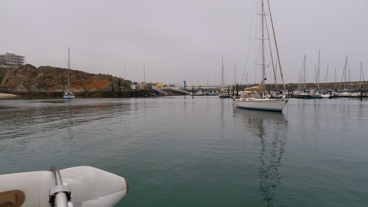 The marina and the anchorage of Sines, Portugal
