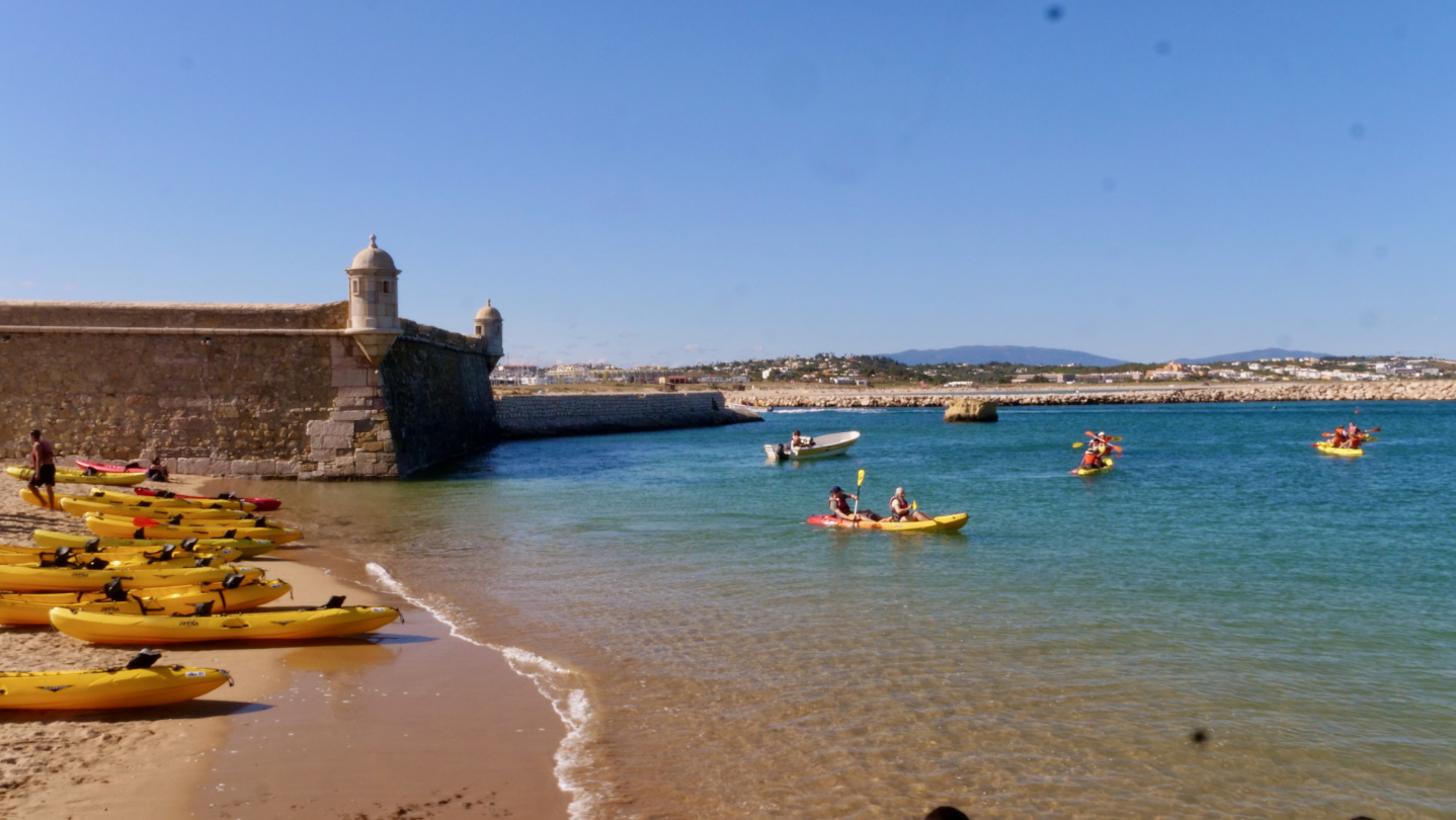 Kayaking in Lagos, Portugal