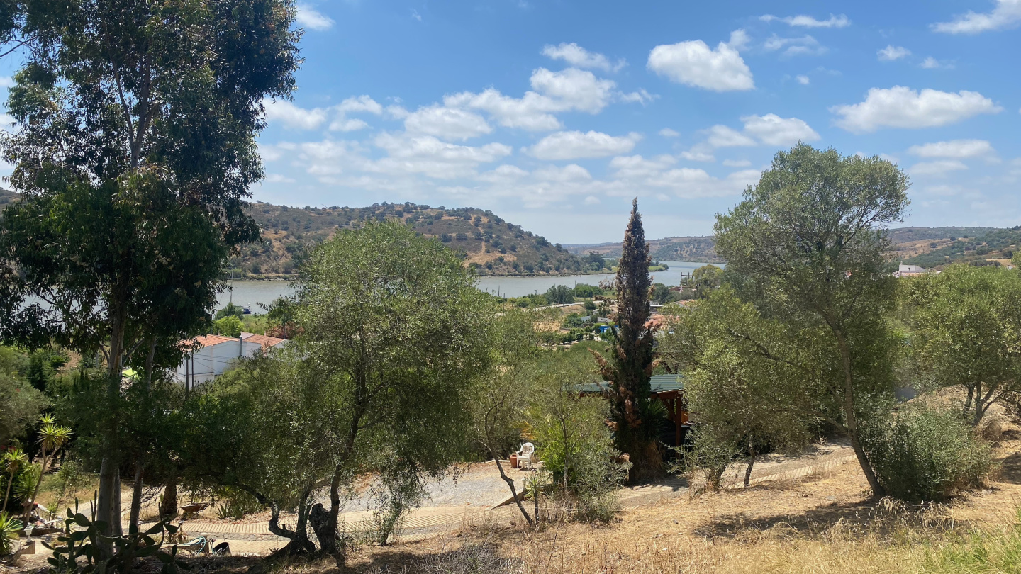 The village of Foz de Odeleite on the river Guadiana