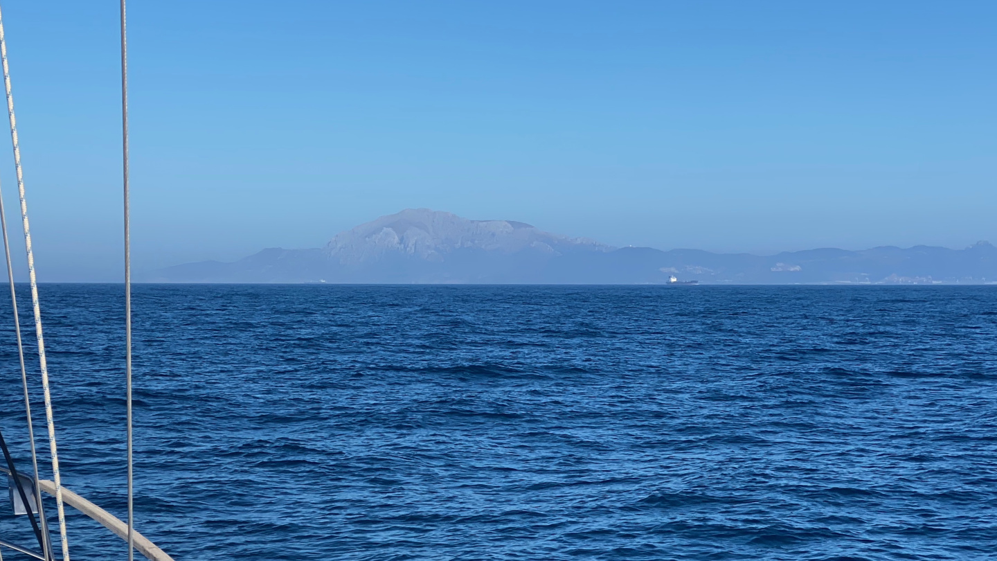 The coast of Africa in the Strait of Gibraltar