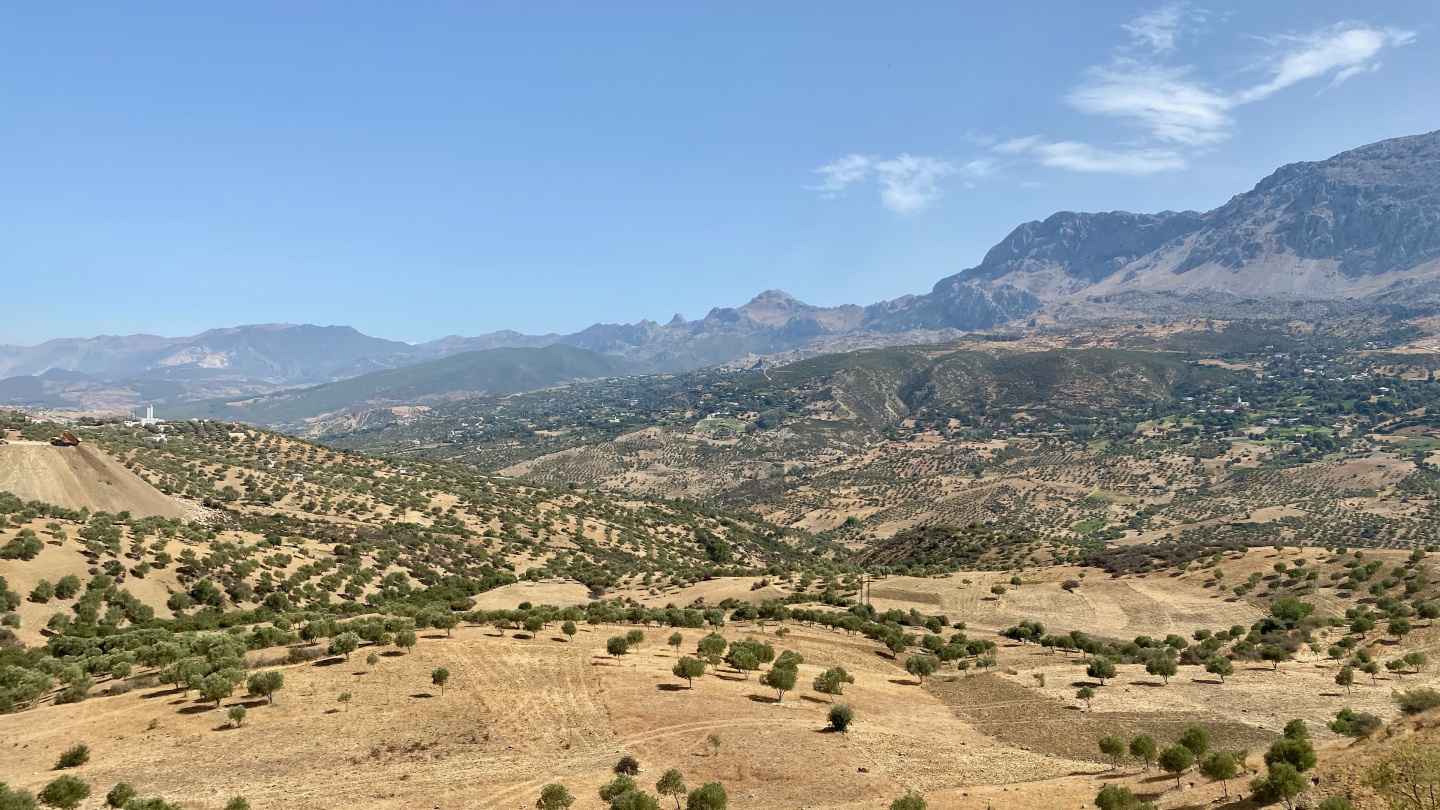 Vuoristomaisemaa Pohjois-Marokossa