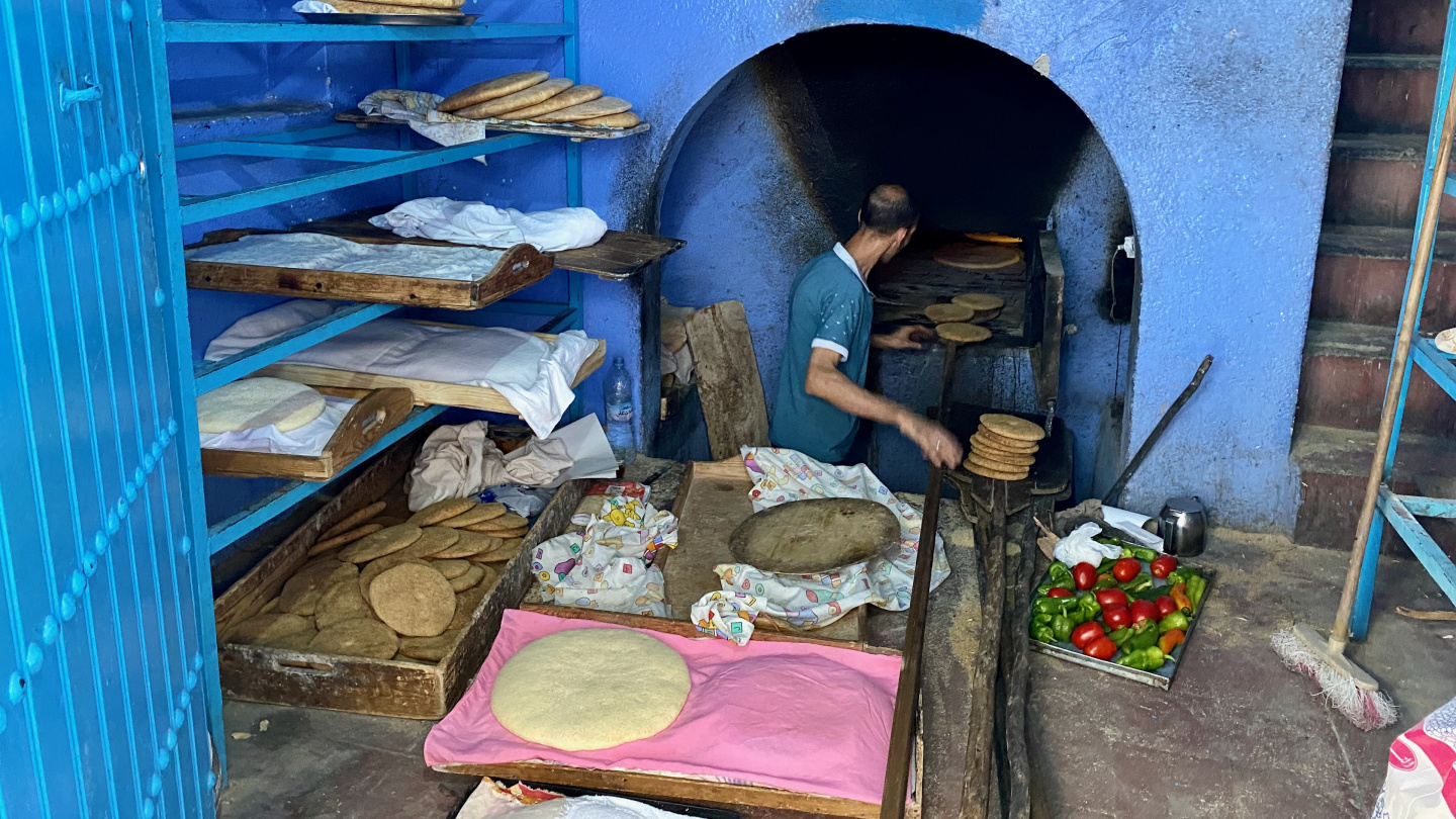 Moroccan traditional bread in Chefchaouen