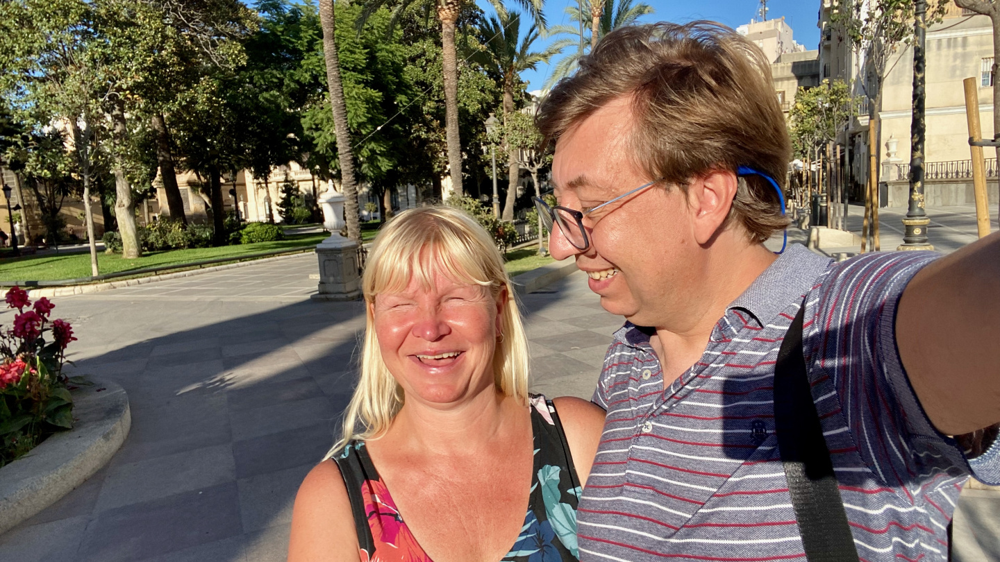Eve and Andrus in Ceuta, Spain