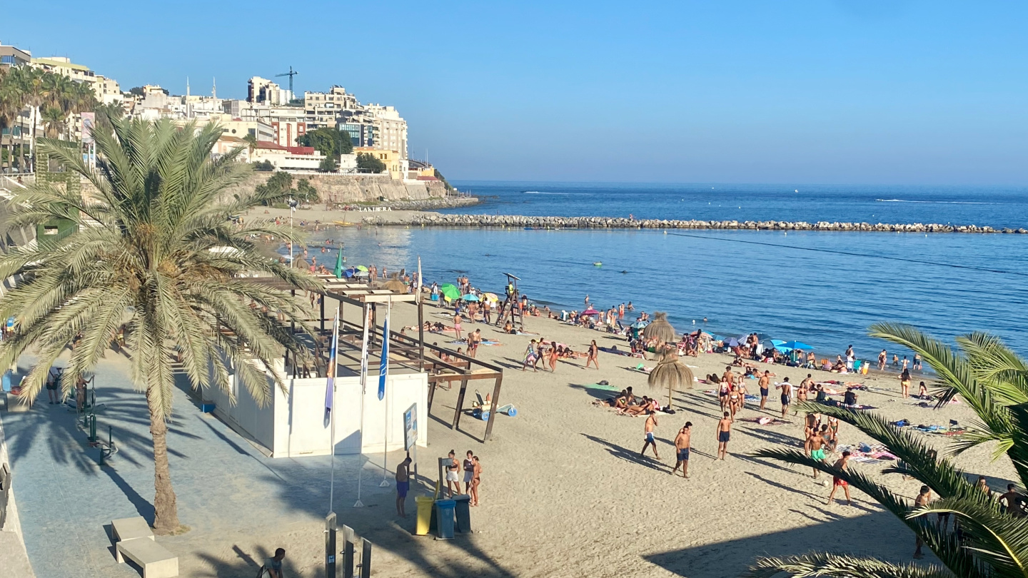 Southern beach of Ceuta, Spain