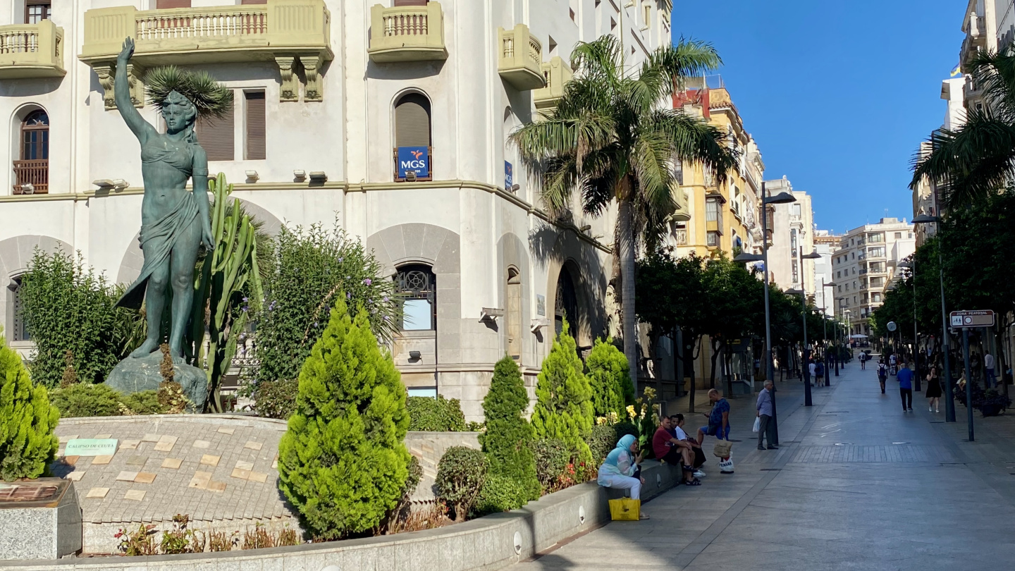 Walking street of Ceuta, Spain