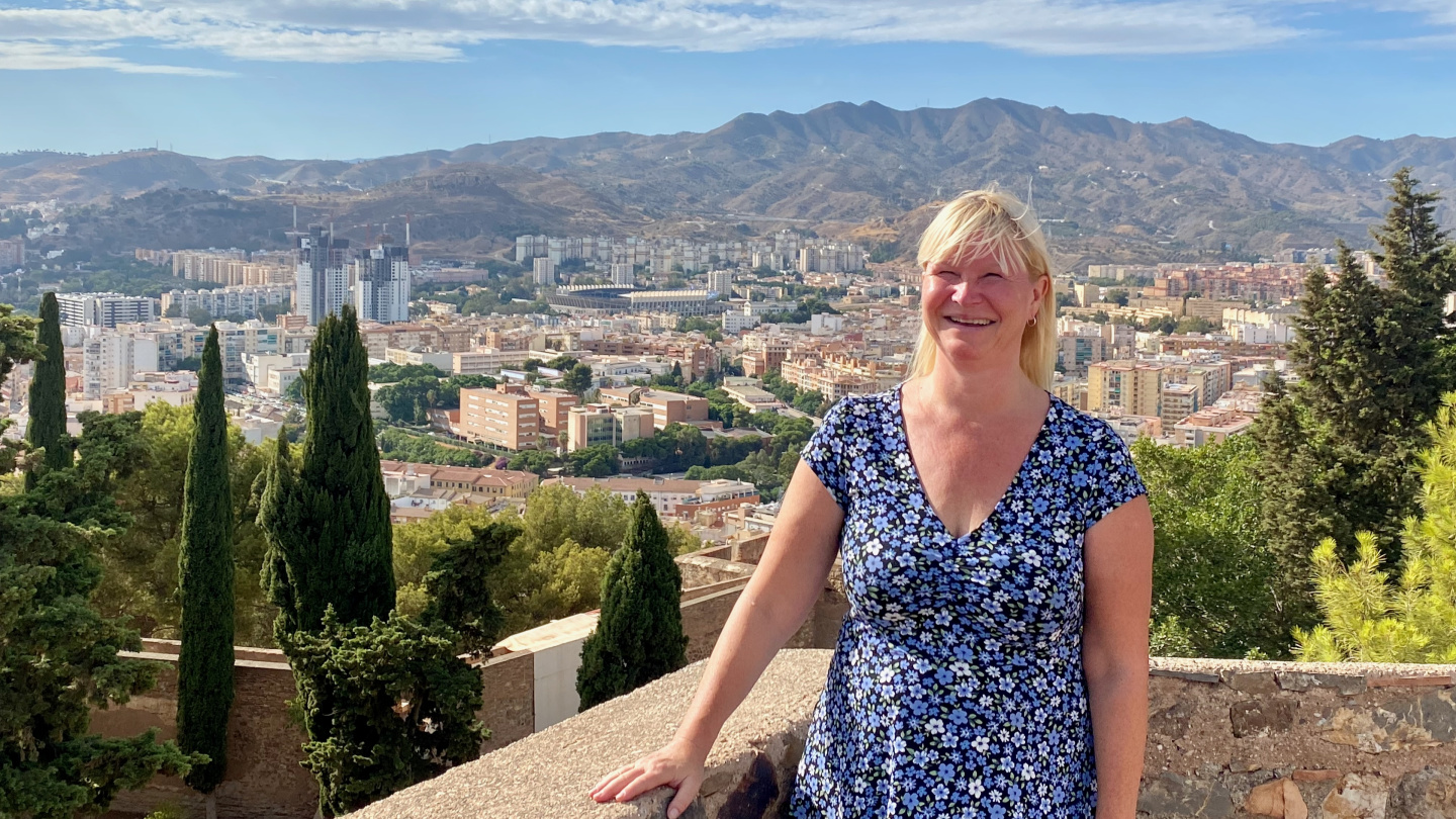 Eve on Mount Gilbralfaro in Málaga, Spain