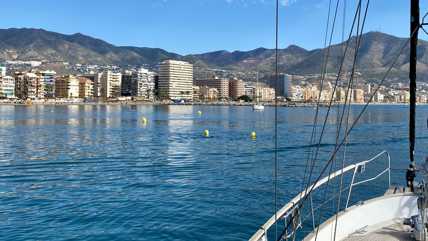 Anchoring area next to the Marina Fuengirola, Spain