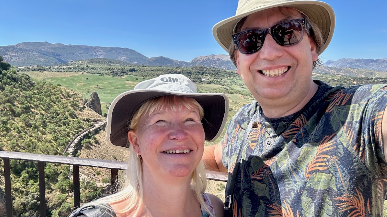 Eve and Andrus in Ronda, Andalucia, Spain