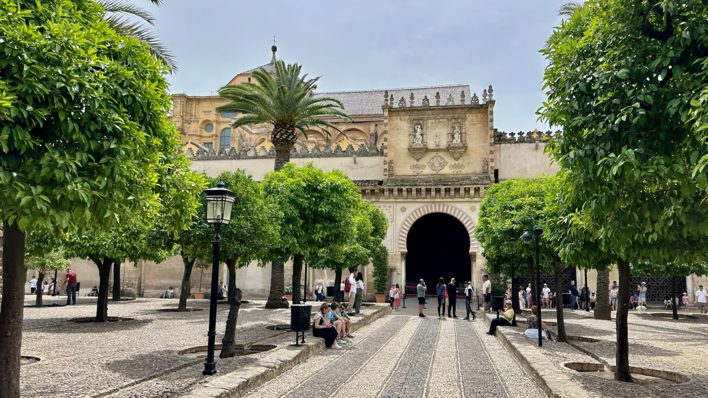 The courtyard of the Mosque-Cathedral of Córdoba, Spain