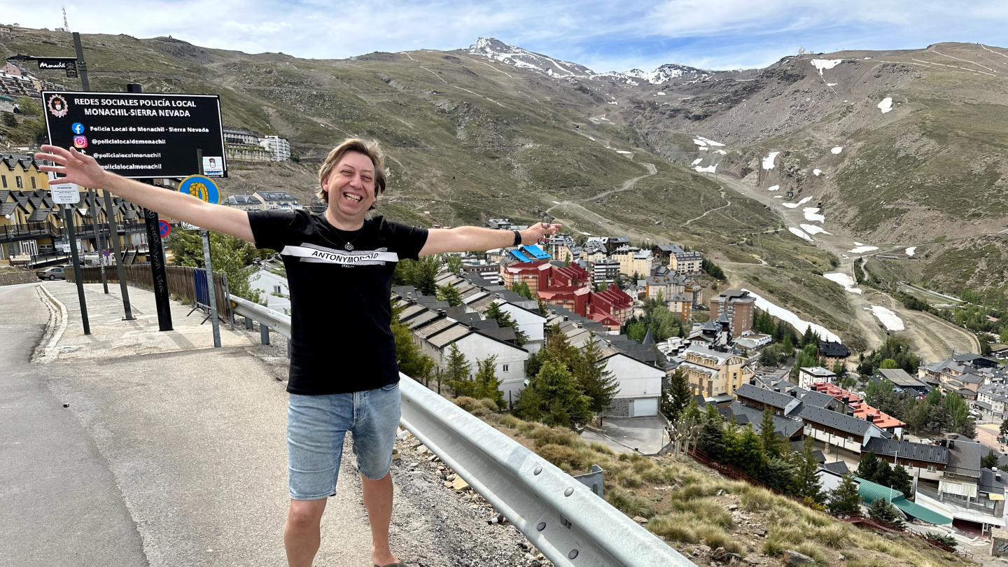 Andrus in the ski resort of Sierra Nevada, Spain