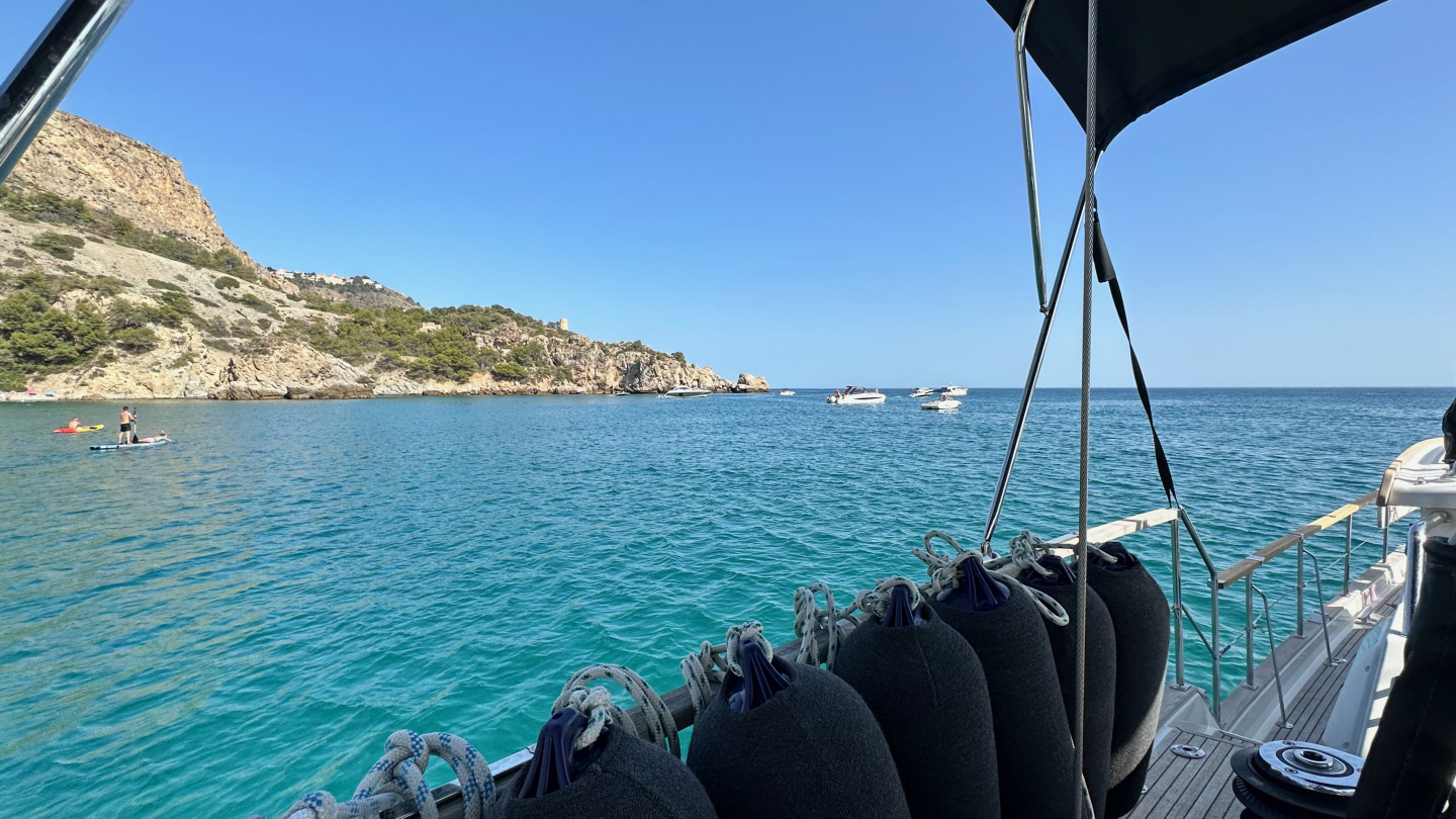 The anchorage of Cala del Cañuelo, Spain